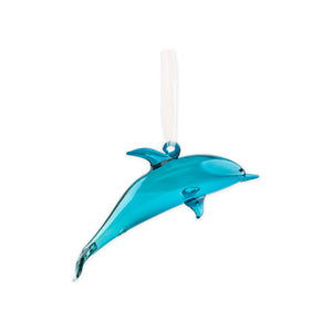 Beachcombers-Glass-Dolphin-Ornament--Light-Blue