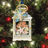 "Coastal Lantern" Metal Christmas Ornament by Beacon Design Hanging on Christmas Tree