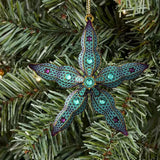 Beacon Design "Starfish" Metal Christmas Ornament on Christmas Tree