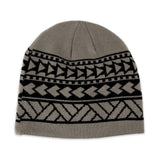 Rear view Polynesian Cultural Center "Tribal Gray" Knitted Beanie Cap