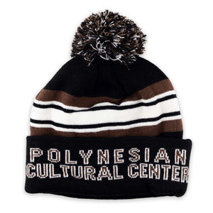 Polynesian Cultural Center Pompom Beanie- Black