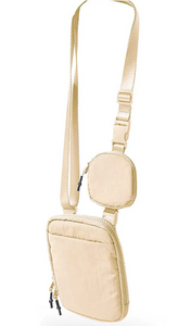 Ampere Creations "Betsie" Vertical Sling Bag- Khaki