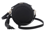 Ampere Creations "Suzie" Round Crossbody Bag- Black