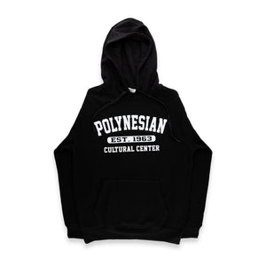 “Polynesian Cultural Center” Cotton Blend Hoodie- Midnight Black