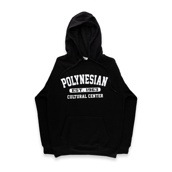 “Polynesian Cultural Center” Cotton Blend Hoodie- Midnight Black