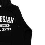 “Polynesian Cultural Center” Cotton Blend Hoodie- Midnight Black