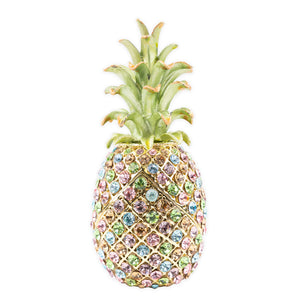 Swarovski Crystal Pineapple Trinket Box- 5"