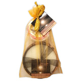 Bubble Shack "Coconut Volcano" Loofah & Bungalow Glow "Coconut Cream" Candle Set wrapped in mesh gift bag