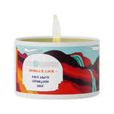 It's Paradise "Waimea Canyon" Candle with its wick burning