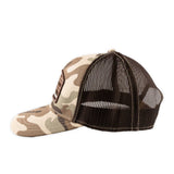  PCC Krisi Brown/Camo Ball Cap- Left Side View Showing Mesh Back and Sides