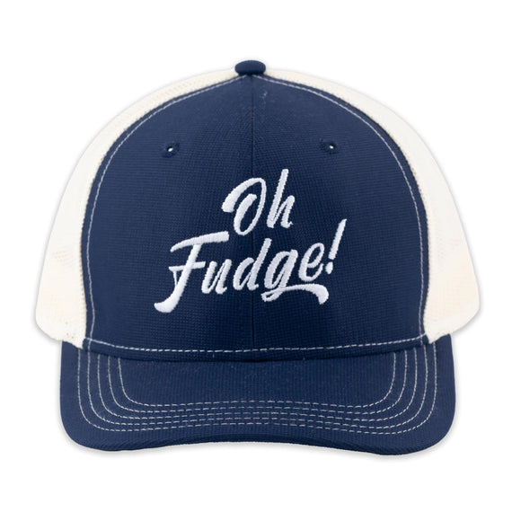 “Oh Fudge!” Mesh Ball Cap- Navy and Natural