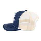 “Oh Fudge!” Mesh Ball Cap- Navy and Natural- Left Side View