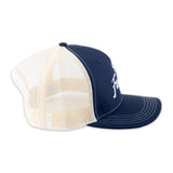 “Oh Fudge!” Mesh Ball Cap- Navy and Natural- Right Side View