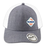 Amp'd "Polynesian Cultural Center" Diamond Patch Ball Cap- Gray & White