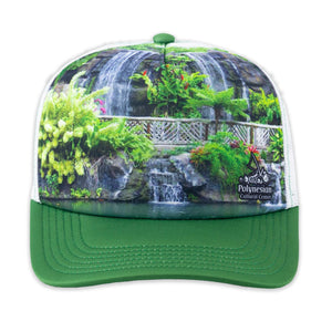 Polynesian Cultural Center "Falls" Ball Cap-Green & White