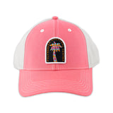 Polynesian Cultural Center "Palm Tree" Ball Cap- Pink & White