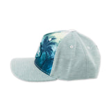 Side view of Polynesian Culture Center “Misty” Ball Cap- Teal