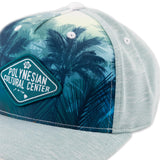 Close up of Polynesian Culture Center “Misty” Ball Cap- Teal