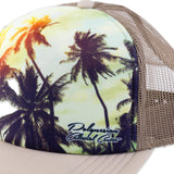 Close up of Polynesian Cultural Center "Palm Trees” Ball Cap- Khaki