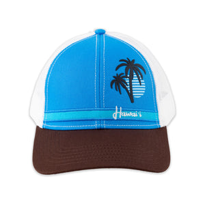 "Blue Hawaii" Embroidered Tri-tone Ball Cap