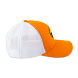 Side view Polynesian Cultural Center “Sunset” Ball Cap- Orange & White