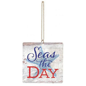 P Graham Dunn "Seas the Day" Hanging Car Charm 