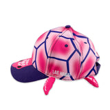 Children's 3-D Sea Turtle Baseball Cap- Pink & Blue- Side View "Laie Hawaii"