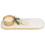 Mudpie Chipped Marble Dip and Serving Tray Set, 2-Piece