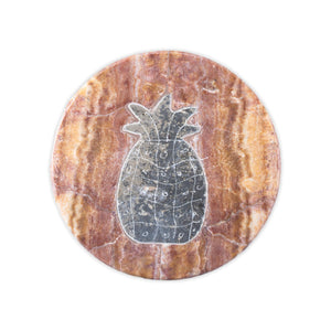 Pineapple Etched Marble Coaster