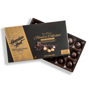 Hawaiian Host "Founders Collection" Dark Chocolate Whole Macadamias- 7 oz.