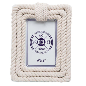 Beachcombers "Cream Rope" Picture Frame- 4" x 6"