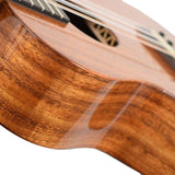 Kanile'a K-1T8 Koa 8-String Tenor Ukulele- Closeup Side View