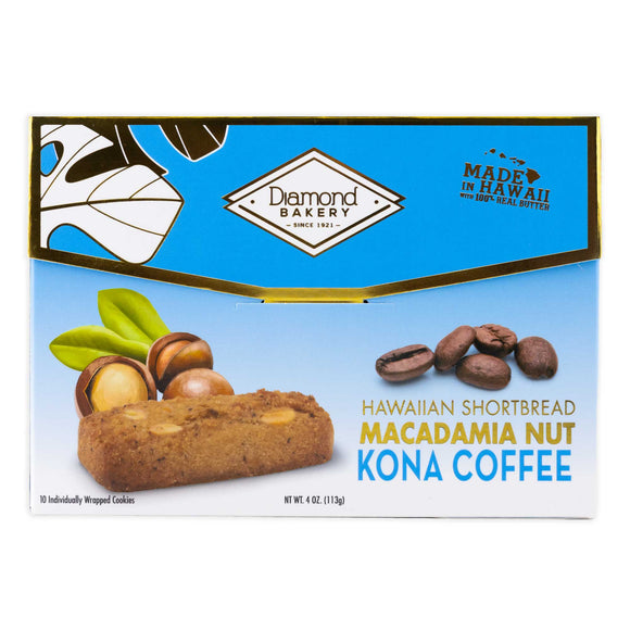 Diamond Bakery Hawaiian Kona Coffee & Macadamia Shortbread Cookies- 4 oz.