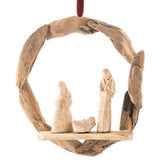 Driftwood Wreath with Holy Family- 10"