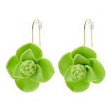 Jilzarah "Seaside Green" Clay Flower Earrings