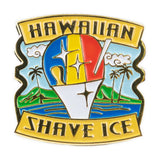 Enameled Metal Hawaiian Shave Ice Souvenir Pin