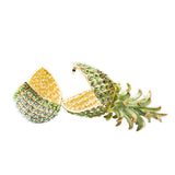 Swarovski Crystal Encrusted Pineapple Box with lid fully opened