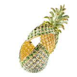 Swarovski Crystal Encrusted Pineapple Box with lid partially opened