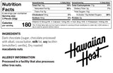 Hawaiian Host "Founders Collection" Dark Chocolate Whole Macadamias Nutrition Facts