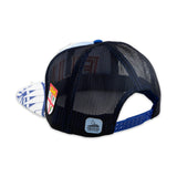 Back View of Flat Visor "Fiji" Ball Cap- Light Blue