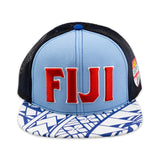 Flat Visor "Fiji" Ball Cap- Light Blue