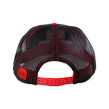 Back view of Flat Visor "New Zealand" Ball Cap- Black & Red