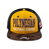 Flat Visor "Polynesian Cultural Center" Ball Cap- Yellow and Black