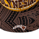 Close up of Visor on "Polynesian Cultural Center" Ball Cap- Yellow and Black