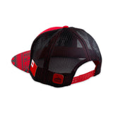 Back view of Flat Visor "Tonga" Ball Cap- Red and Black