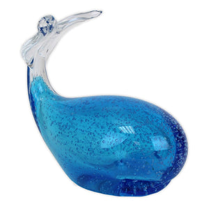 Blue glass whale