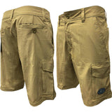 Go Barefoot Men's "AM/PM" Cargo Shorts- front and back views