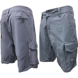 Go Barefoot Men's "AM/PM" Cargo Shorts- back and front views