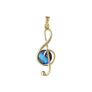 Ariki Paua Treble Clef Pendant