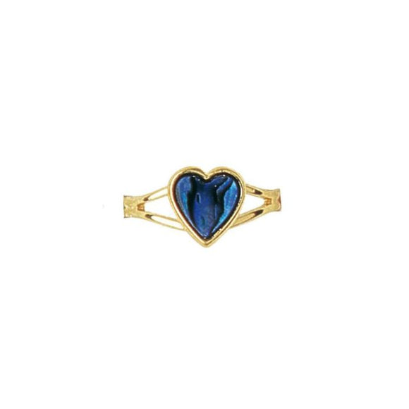 Paua Heart Ring